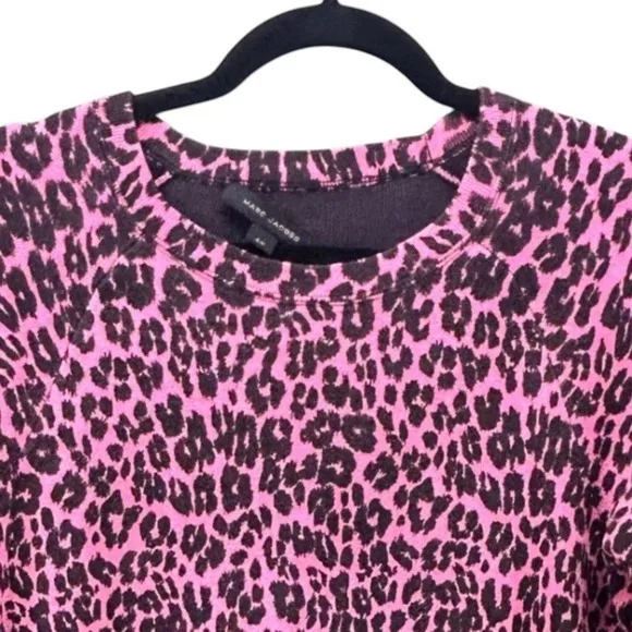 Marc‎ Jacobs Leopard Sweater Pink Small - Image 4
