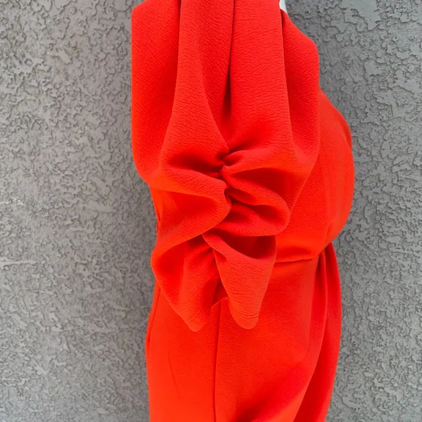 Gabrielle Union for New York & Co Orange Crepe Dress, size S - Image 4