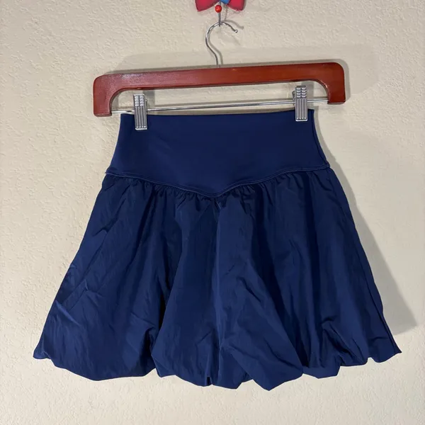 OFFLINE By Aerie Real Me Bubble Skort Royal Navy Blue Sz S Built In Shorts Comfy - Image 4