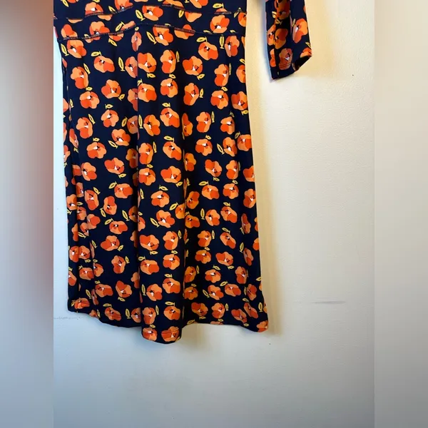 Title‎ Nine Dream 3/4 Sleeve Orange Floral Athletic Mini Dress Women’s Sz S - Image 5