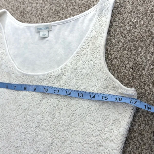 Sundance Lace Tank Top Womens‎ SM Ivory Sleeveless Boho Romantic Cottagecore - Image 7