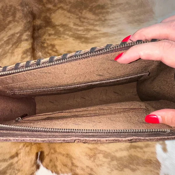 Genuine Leather Long Horn Purse - Image 7
