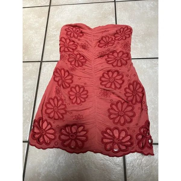 NWT Free People Sizzle Strapless Cotton Minidress - Size‎ L - Image 5