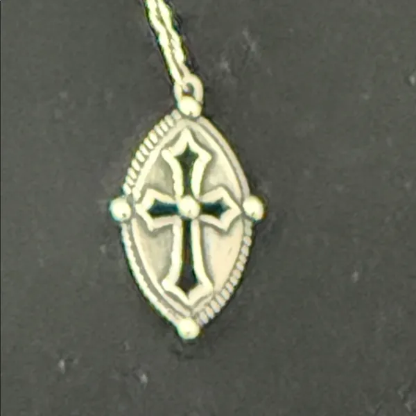 RARE & RETIRED James Avery 925 Sterling Silver Cross Shield Pendant Necklace 18” - Image 7