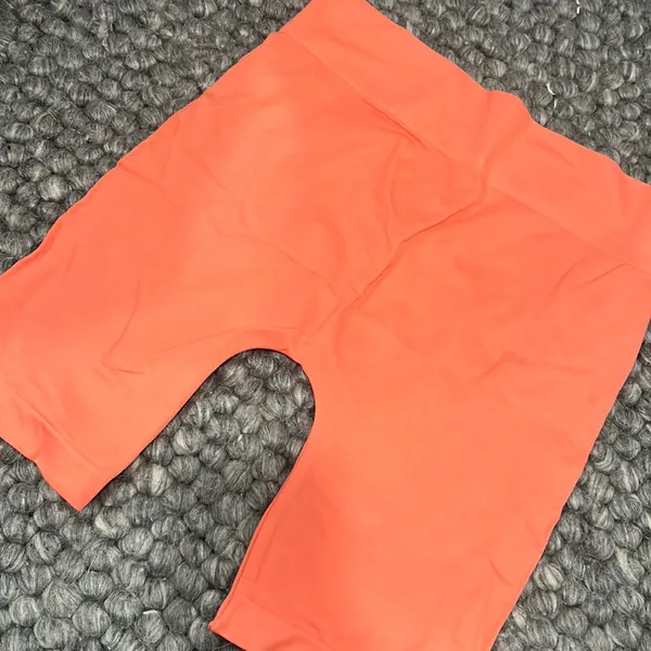 FREE PEOPLE‎ SPANDEX Peach Coral BIKER SHORTS - Image 4