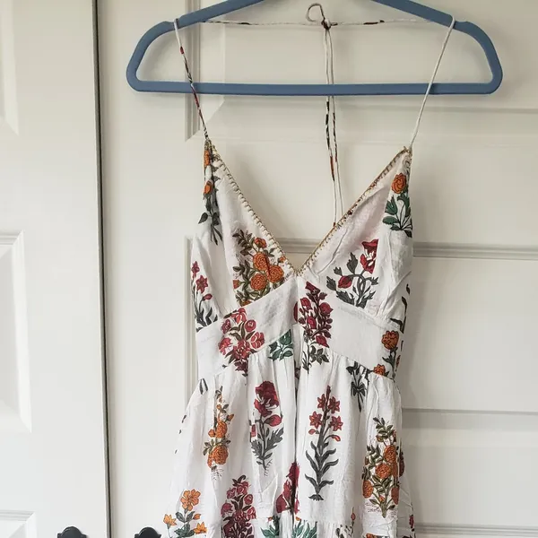RAGA White Maxi Dress with Multicolor Floral Print - Image 3