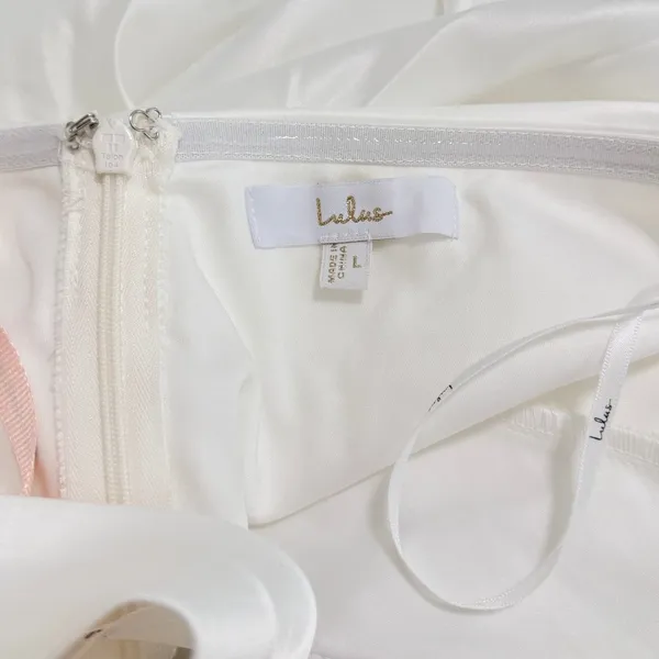 Lulus Extraordinary Vow White Off-the-Shoulder Maxi Dress with Pockets size L - Image 5