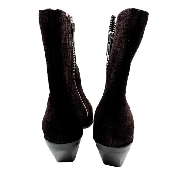 NWD Madewell The Idris Side Zip Ankle Boot Coffee Bean Suede Leather Size 8 - Image 4