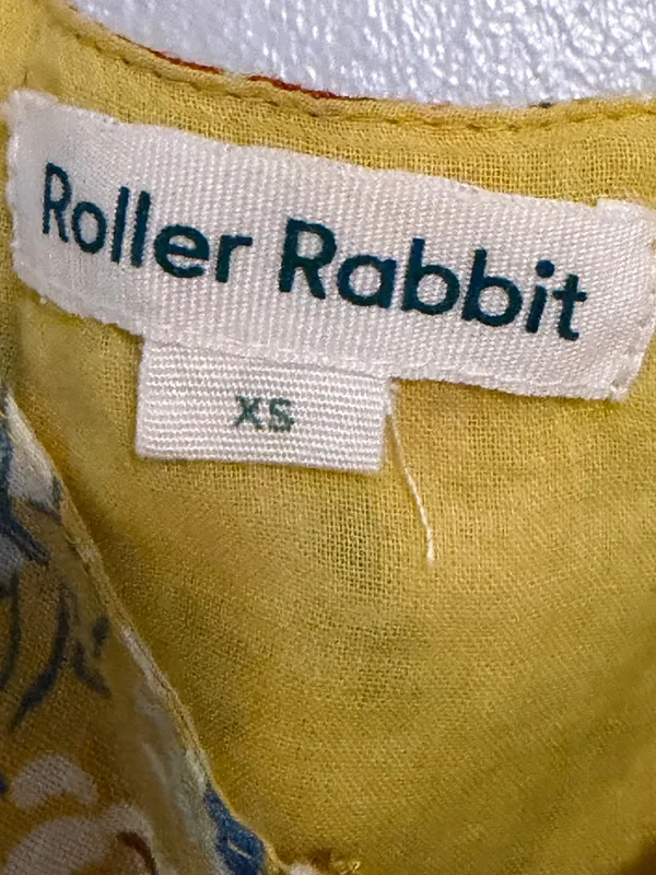 Roller Rabbit Yellow Floral Sleeveless Button Romper - Image 4