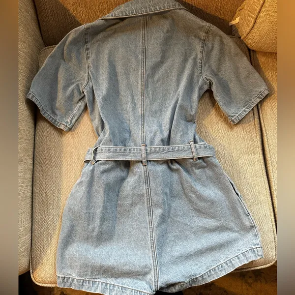 Billabong Light Blue Denim Romper - Image 3