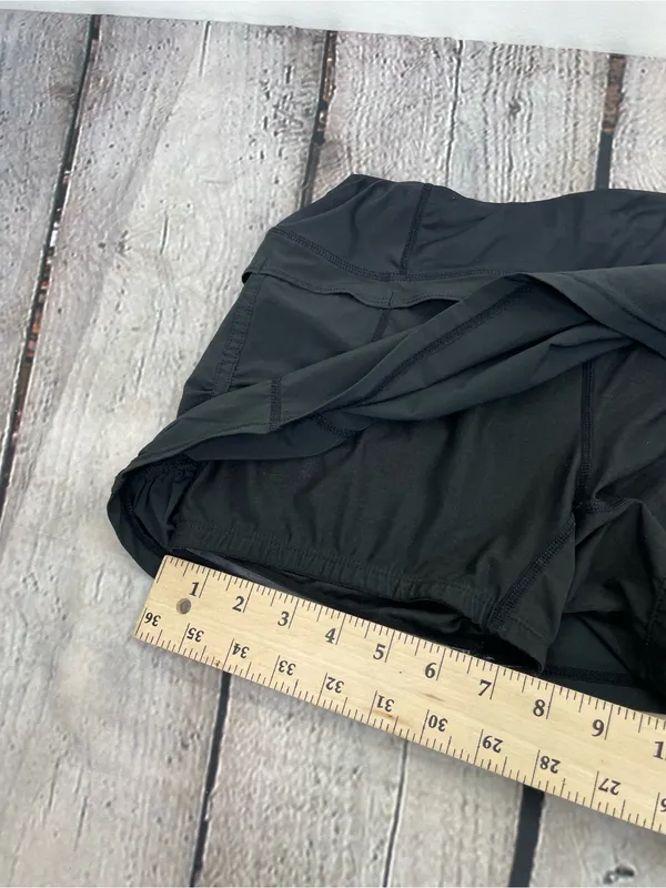 Lululemon Black Skort with shorts drawstring size 6 - Image 13
