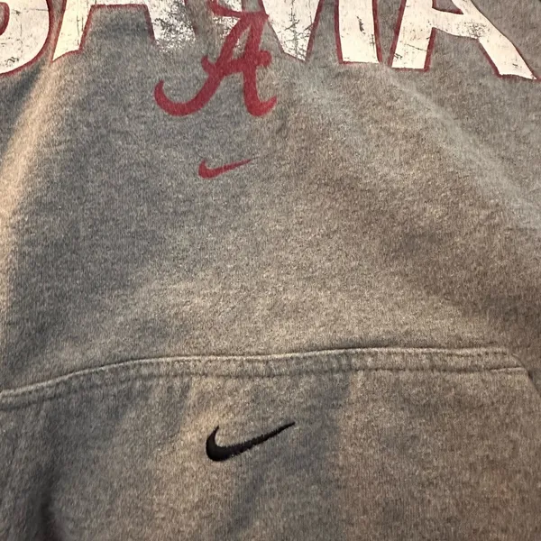 Nike Gray BAMA Logo Hoodie - Image 4