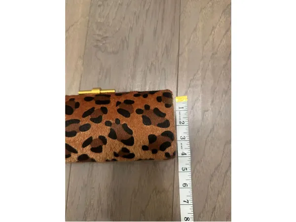 NWT Women's BC Bags Leopard Print Haircalf Clutch - brown/black - Image 9