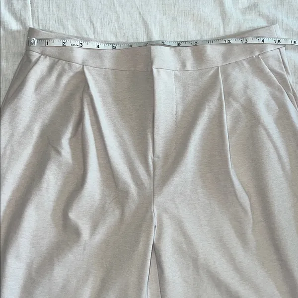 Vuori Elevation Trouser Wide Leg Pants Heathered off white Size Large - Image 8