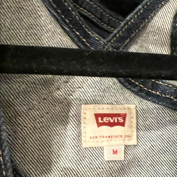 Levi's dark blue skinny‎ Denim Overalls medium - Image 8