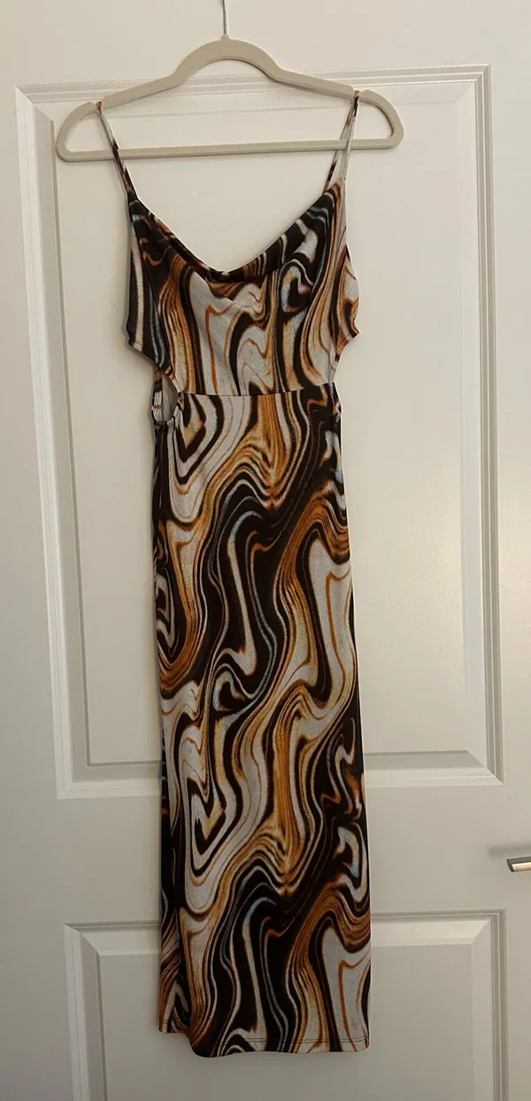 Endless Blu Tie Dye Dress Brown - Image 2