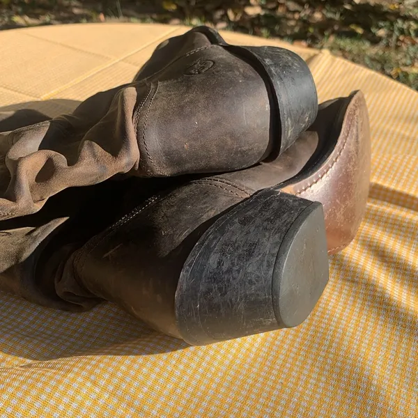 Double H Cowboy Boots Size 8.5M Brown - Image 4