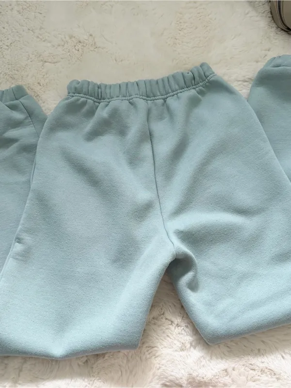 For Love & Lemons Cropped Sweatshirt and Sweatpants Lounge Set - Seafoam - Image 4