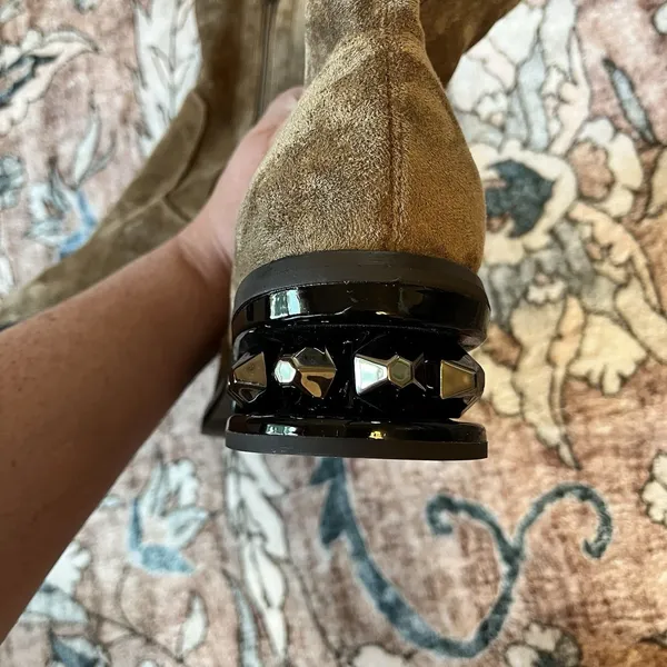 New Without Box Vince Camuto Kelcha Faux Suede Studded Boots Sz 9/40 MSRP $175 - Image 7