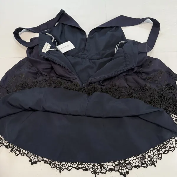 NWT Lovers + Friends‎ Revolve Navy Blue Cleo Lace Mini Dress Size MEDIUM - Image 7