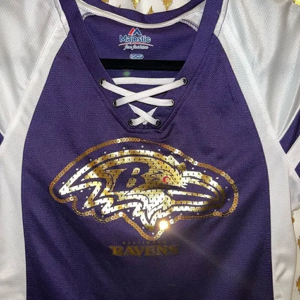 Majestic Ravens jersey NFL women’s bling sequin jersey size S - Image 2