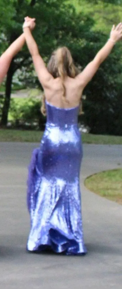 Sherri Hill Purple Prom Dress - Image 3
