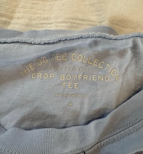 The OG Tee Aeropostale Collection Crop Boyfriend Tee Medium - Image 4