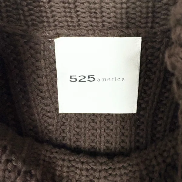 525 America Cate Cotton Sleeveless Turtleneck Sweater Chocolate Brown Size Small - Image 5