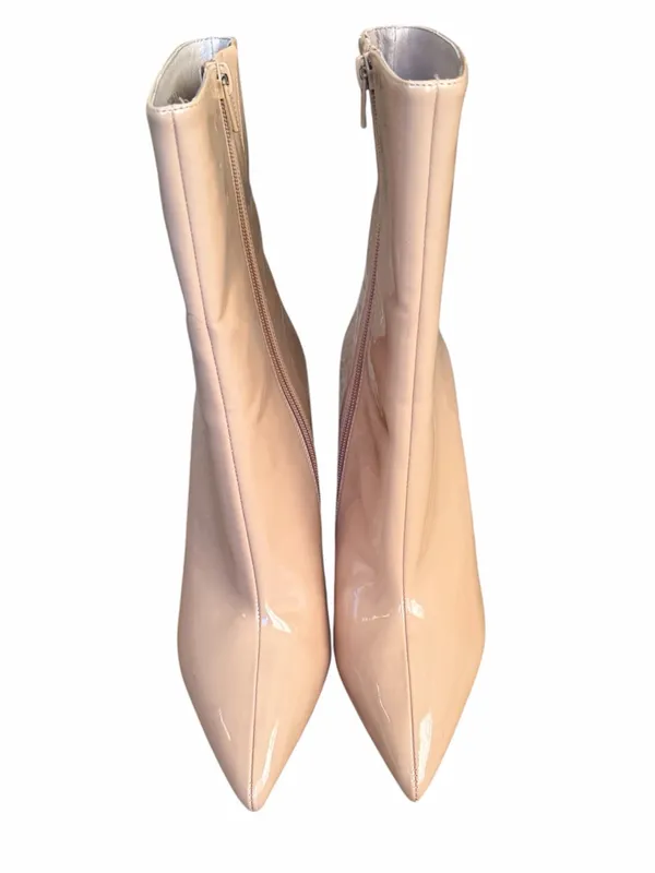JEFFREY CAMPBELL Siren 3 Patent Cream Booties Size 8 - Image 2