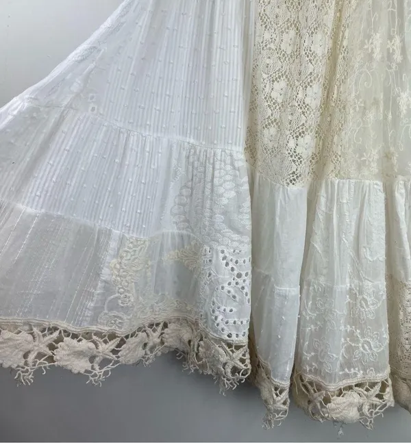 Antica Sartoria Crochet Lace Boho Mini Dress Beachy Sz S/M - Image 10