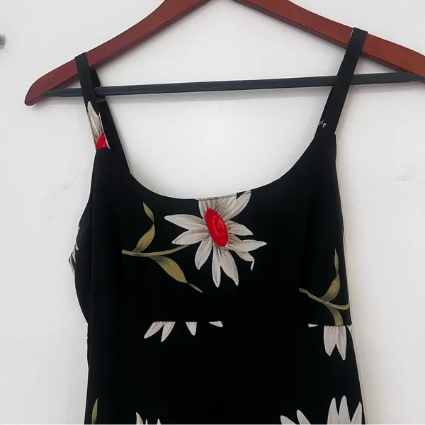 Sans Souci Midi Floral Print Black Dress - Image 6