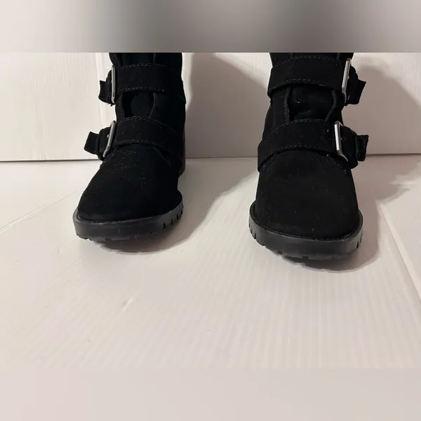 Crown Vintage ASISA winter black suede block heel boots women size 10 - Image 5