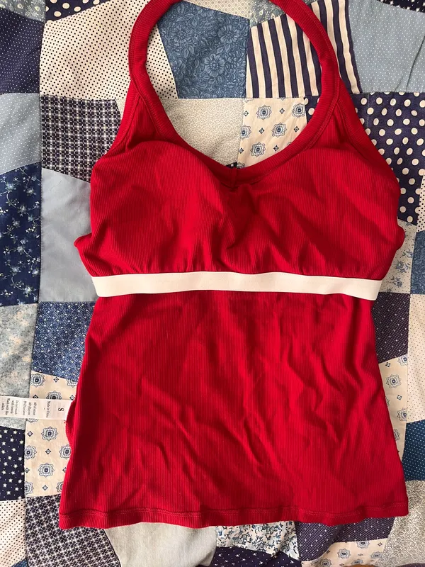 Suuksess Wine Red Ribbed Halter Top - Image 3