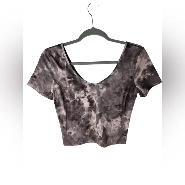 Lululemon Align T Shirt Diamond Dye Mink Bery Lunar Rock Shadow Grey Size 6 Nulu - Image 3