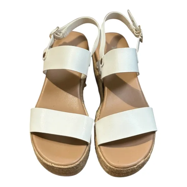 Xappeal Amelia Platform Sandals Womens‎ 7 White Espadrille Studded Buckle Strap - Image 6
