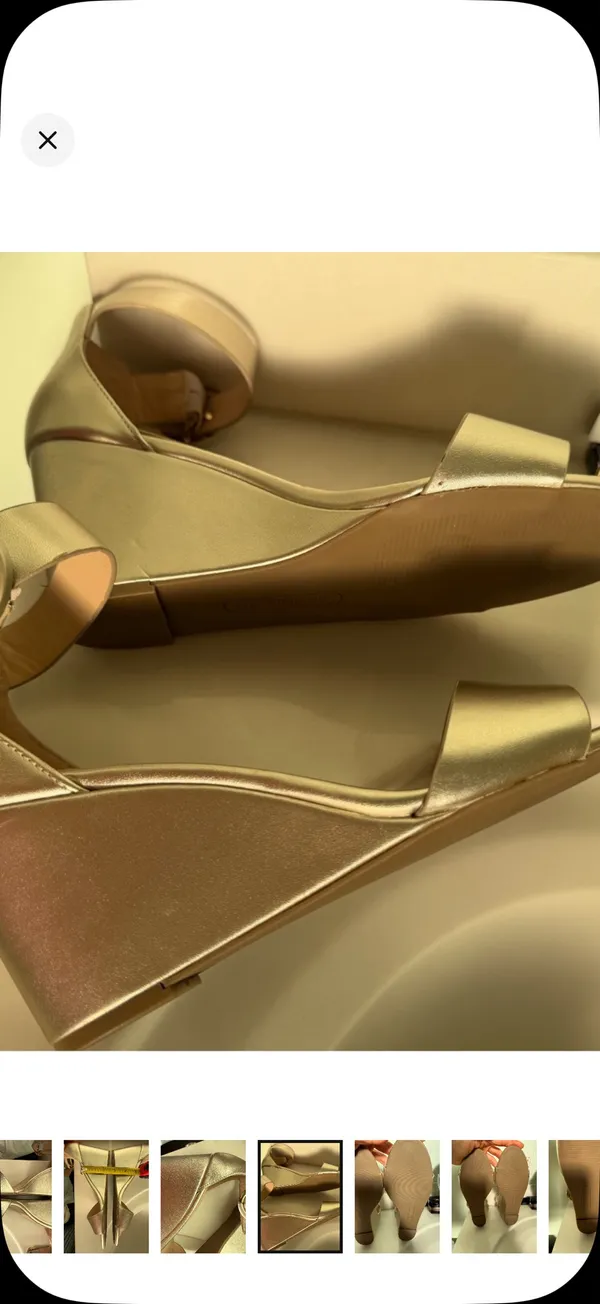 Gold metallic Wedges the limited 8.5 - Image 6
