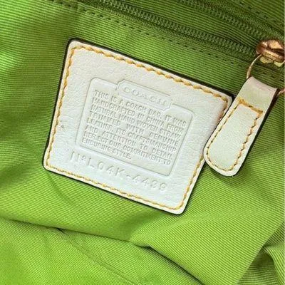 Vintage rare Coach Straw ladybug leaf tote bag purse rhinestone handbag summer - Image 15