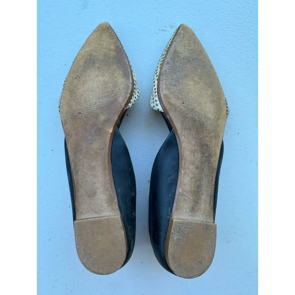Madewell Marisa F1858 Spotted Calf Hair Pointed Toe Leather d'Orsay Flats 8.5 - Image 5