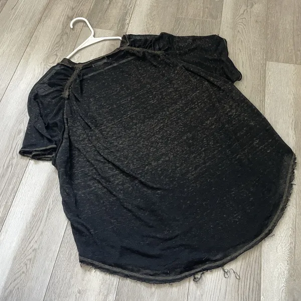 Free People Tshirt burnout sheer oversized womens Black (medium) boho beach - Image 6