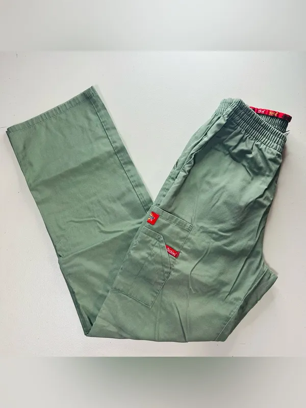 Dickies Olive Straight-Leg Utility Pants with Red Drawcord - Image 5
