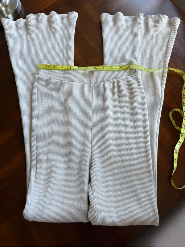MWL by Madewell Crepe Rib ABC Flare Pants M - Image 5