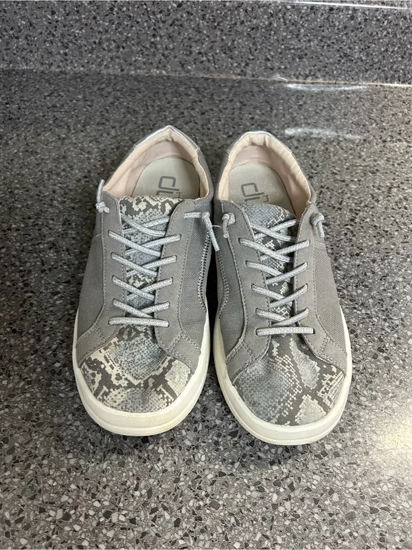 Hey Dude Gray Sneakers with Snake-Print Accents - Image 2