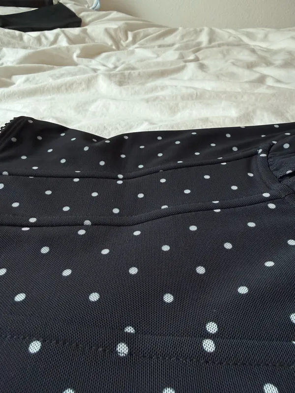 Edikted Black Polka Dot Bustier Corset Top - Image 5