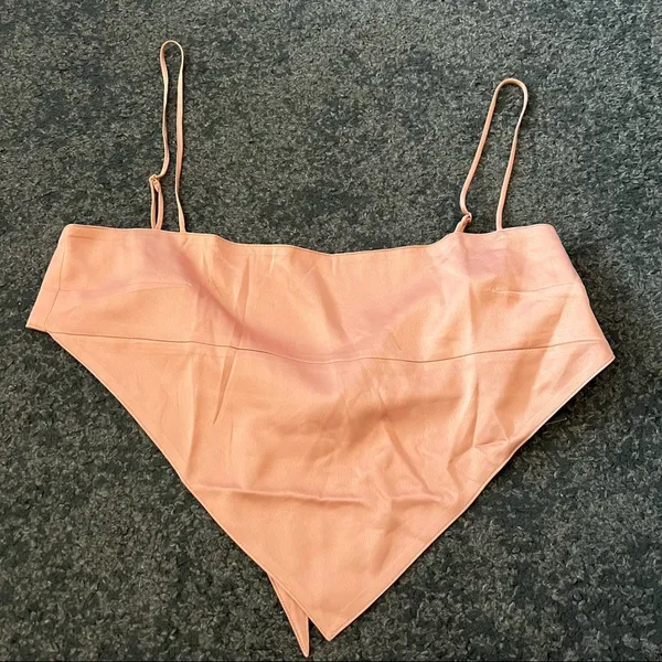 Revolve Danielle Bernstein weworewhat Cropped Handkerchief satin Tank - Image 5