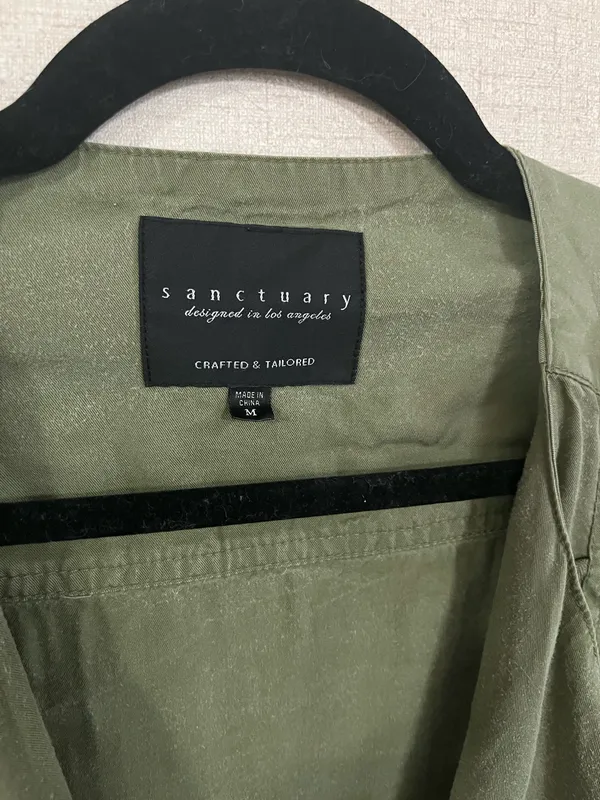 Army green zipper jacket - Image 3