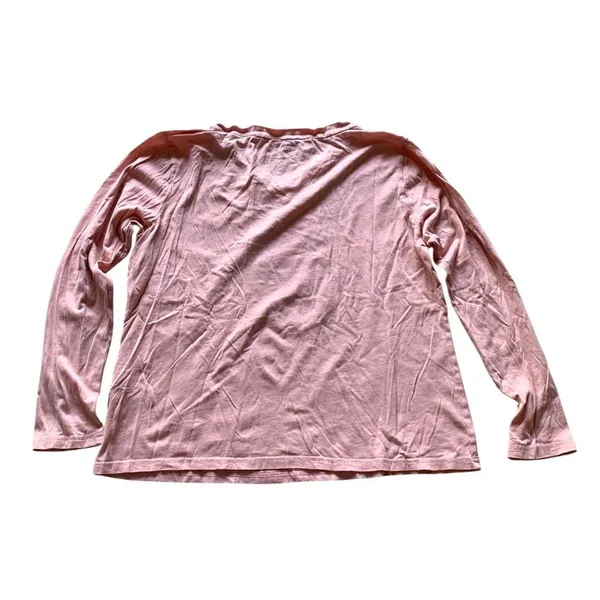 Life is Good Pajama Set Womens Large Pink Plaid Love Paw Print Loungewear Preppy - Image 5