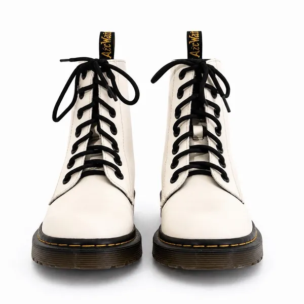 Dr Martens Luana White Leather AirWair Combat Boots Women's US 10 - Image 2
