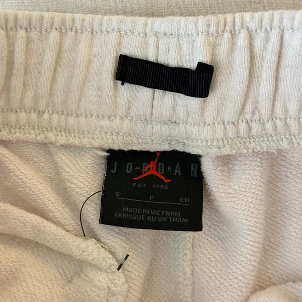 Jordan Flight Joggers Womens Small Beige Fleece‎ Sweatpants Jumpman Streetwear - Image 6
