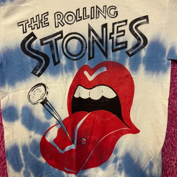 The Rolling Stones Nailed Tongue Hot Lips Rock Tie Dye M - Image 2