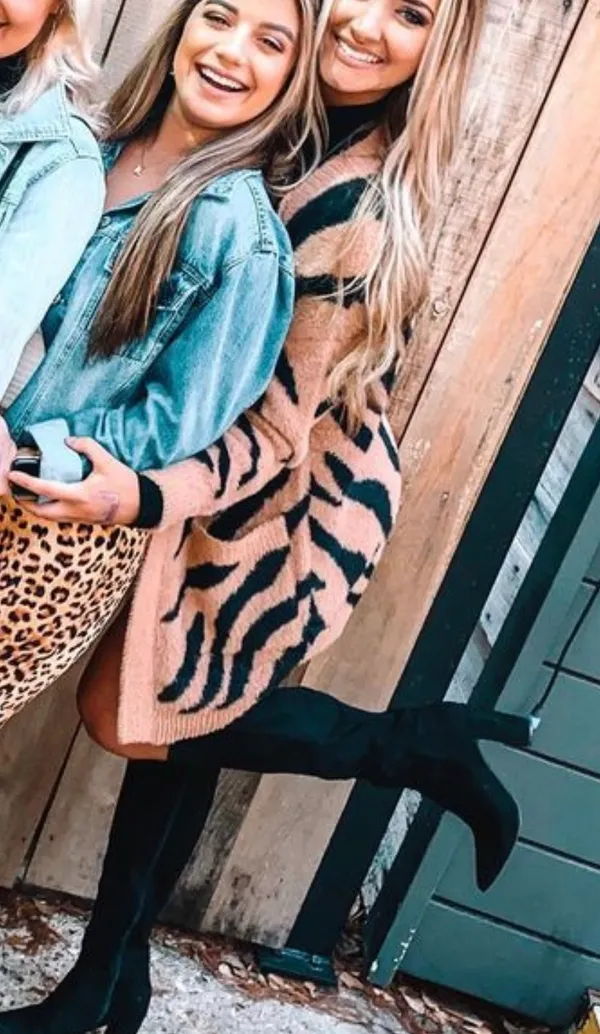 Forever 21 Tiger Print Cardigan Sweater - Image 2